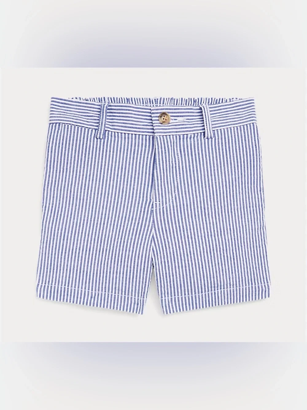RALPH LAUREN Stretch Cotton Seersucker Shorts - 6M